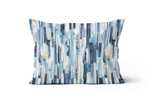Load image into Gallery viewer, Blue Yellow Horizontal Stripe Lumbar Pillow