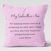 Load image into Gallery viewer, Godmother Custom Personalized Throw Pillow Cushion Cover
