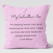 Load image into Gallery viewer, Godmother Custom Personalized Throw Pillow Cushion Cover