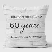Load image into Gallery viewer, Milestone Birthday Personalized Custom Throw Pillow Cushion