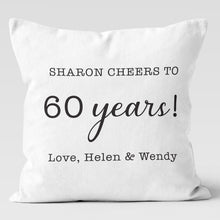 Load image into Gallery viewer, Birthday Milestone Custom Personalized Throw Pillow Cushion