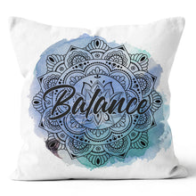 Load image into Gallery viewer, 2 in 1 Balance White Blue Teal Throw Pillow Cushion