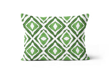 Load image into Gallery viewer, Green & White, Eye of the Storm Throw Pillow Cushion Cover