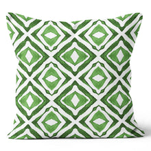 Load image into Gallery viewer, Green & White Eye of the Storm Printed Throw Pillow Cushion