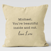 Load image into Gallery viewer, Husband & Wife Personalized Throw Cushion