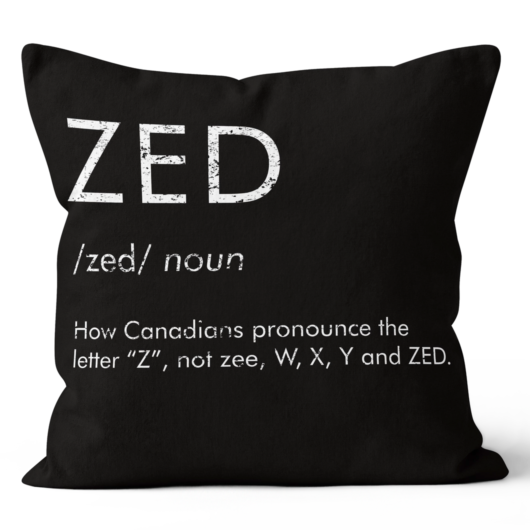 Canadian ZED Black and White Gingham Throw Pillow Cushion 20x20