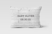 Load image into Gallery viewer, Baby Name Personalized Lumbar Throw Cushion