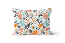 Load image into Gallery viewer, Mint, Soft Peach and Orange Throw Pillow Cushion Cover