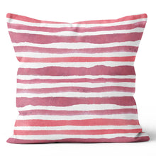 Load image into Gallery viewer, Choppy Stripe Pink Pillow Cover