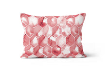 Load image into Gallery viewer, Pink White Hexagons Pillow Cover