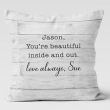 Load image into Gallery viewer, Romantic Personalized Custom Pillow Cover