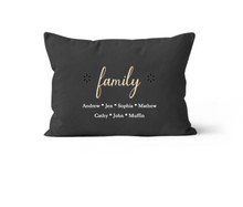 Load image into Gallery viewer, Black Family, Personalized Lumbar Pillow