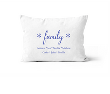Load image into Gallery viewer, White Family Personalized Custom Pillow Lumbar 12x20