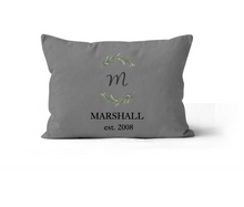 Load image into Gallery viewer, Monogram Lumbar, Personalized Custom Pillow