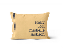 Load image into Gallery viewer, Flax Everyone's Names, Personalized Custom Lumber Throw Pillow Cover