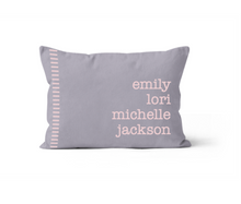 Load image into Gallery viewer, Steel Lilac and Pink Everyone's Names, Personalized Custom Pillow Cover