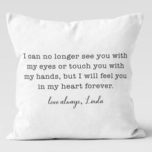 Load image into Gallery viewer, Sympathy Custom Personalized Throw Pillow Cushion 20x20 & 18x18