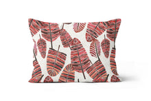 Load image into Gallery viewer, Red Aztec Leaves Pillow Cover