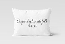 Load image into Gallery viewer, Baptism Custom Personalized Throw Pillow Cushion 
