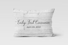 Load image into Gallery viewer, First Communion Lumbar, Personalized Custom Pillow Cover
