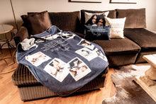 Load image into Gallery viewer, Navy Heather, Personalized Blanket -2