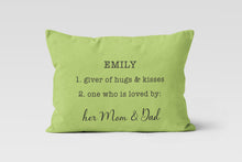 Load image into Gallery viewer, Kids Lumbar, Personalized Custom Pillow Cover