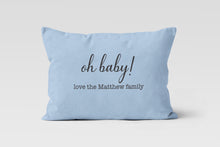 Load image into Gallery viewer, Oh Baby Unisex Custom Personalized Throw Pillow Lumbar Cushion 12x20

