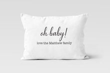 Load image into Gallery viewer, Oh Baby Multiples Custom Personalized Lumbar Pillow Cover