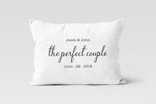 Load image into Gallery viewer, Wedding Personalized Custom Lumbar Throw Pillow 12x20