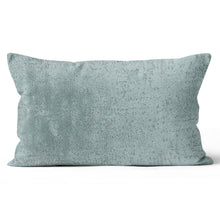 Load image into Gallery viewer, Distressed Velvet Sarona Duckegg Light Teal Lumber Throw Cushion Cover 16x24
