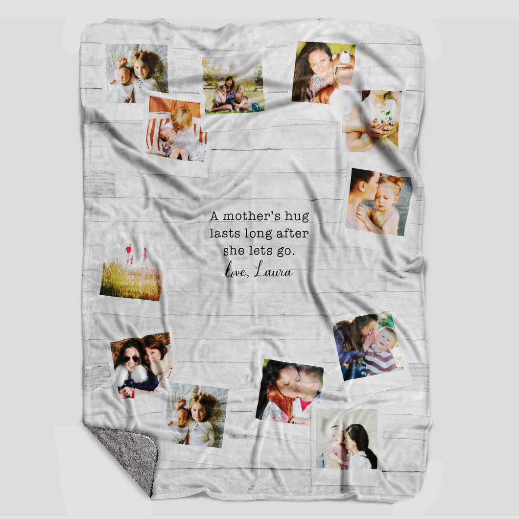 Mother's Personalized Photo Throw Blanket
