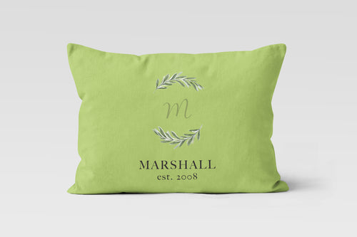 Monogram Personalized Custom Throw Lumbar Pillow 