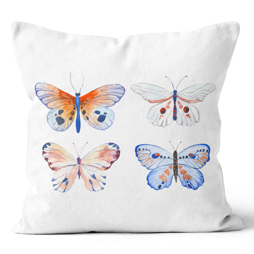 Multi Butterfly Blue Orange Throw Cushion Pillow 