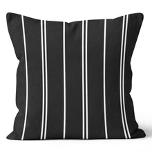Load image into Gallery viewer, Black Stripe Pillow Cover
