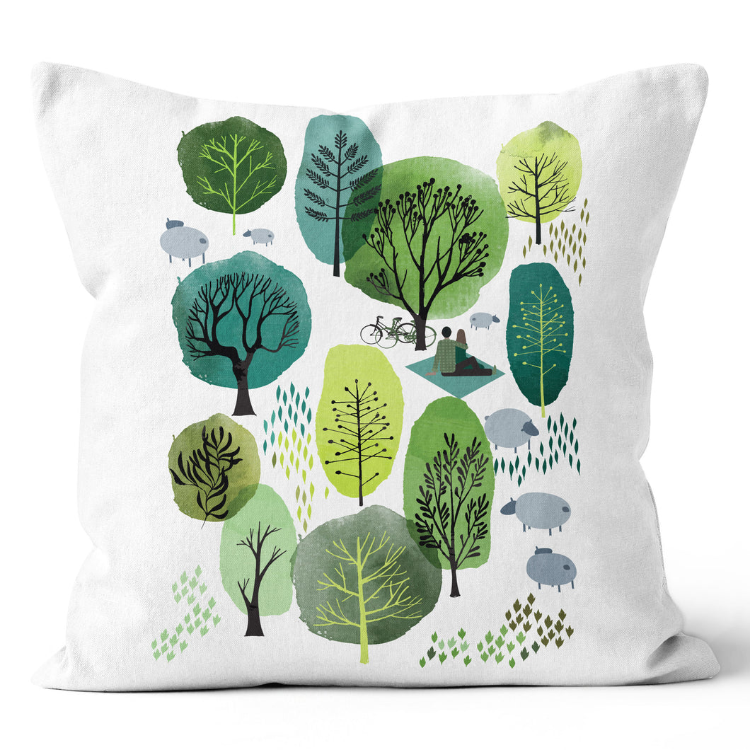 Picnic in the Woods Pillow Cover