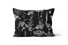 Load image into Gallery viewer, Leafy Vines Black Pillow Cover
