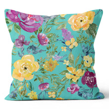 Load image into Gallery viewer, Floral Green Pillow Cover
