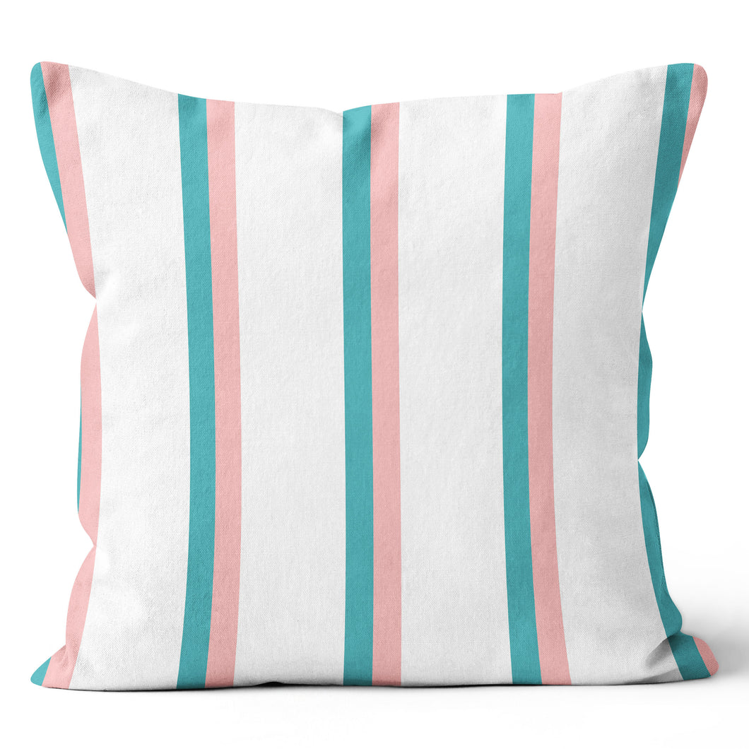 Pink Stripe Pillow Cover