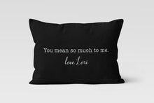 Load image into Gallery viewer, Sweetheart Black and White Personalized Pillow 12x20
