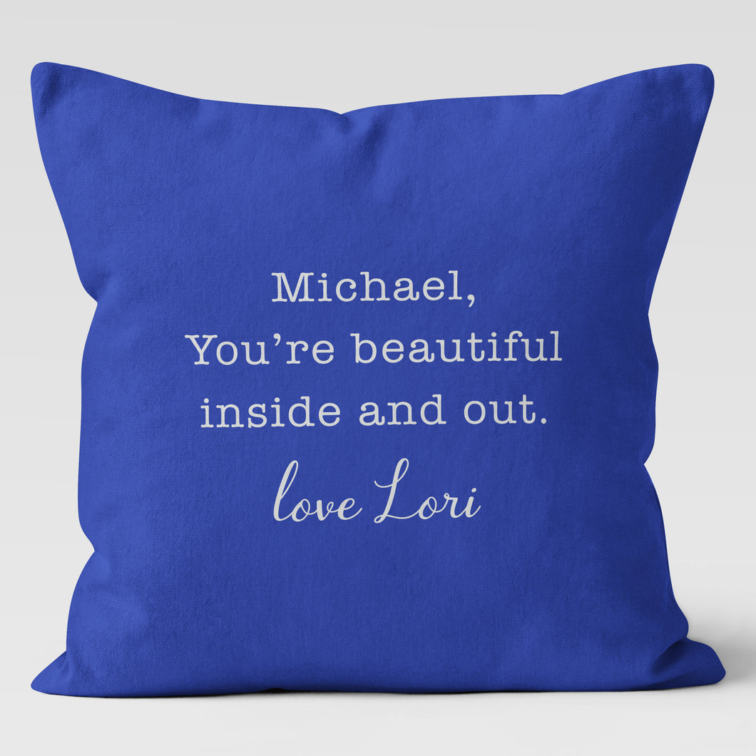 Husband & Wife Personalized Throw Pillow 