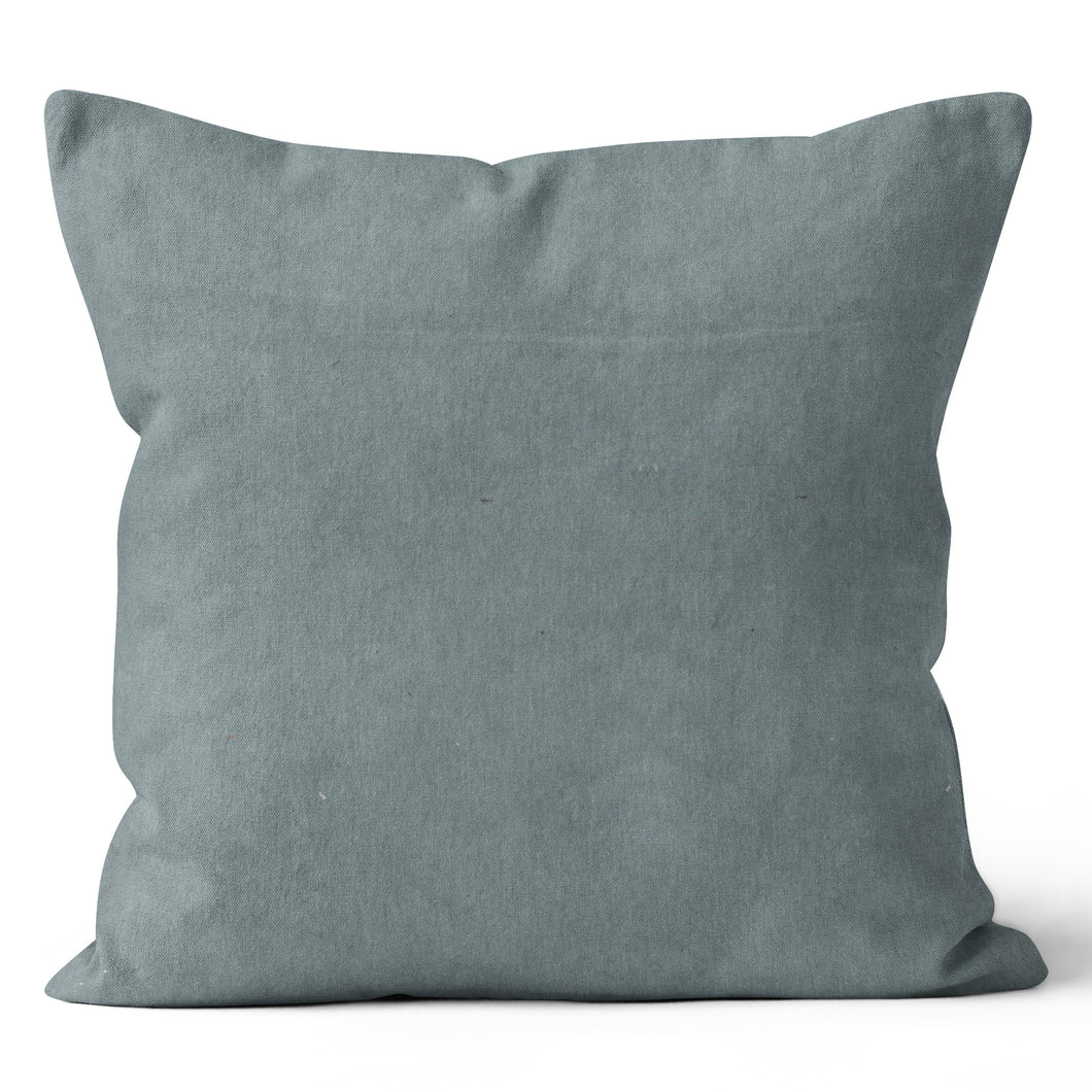 LULU Ocean Blue Designer Fabric Throw Pillow 20x20