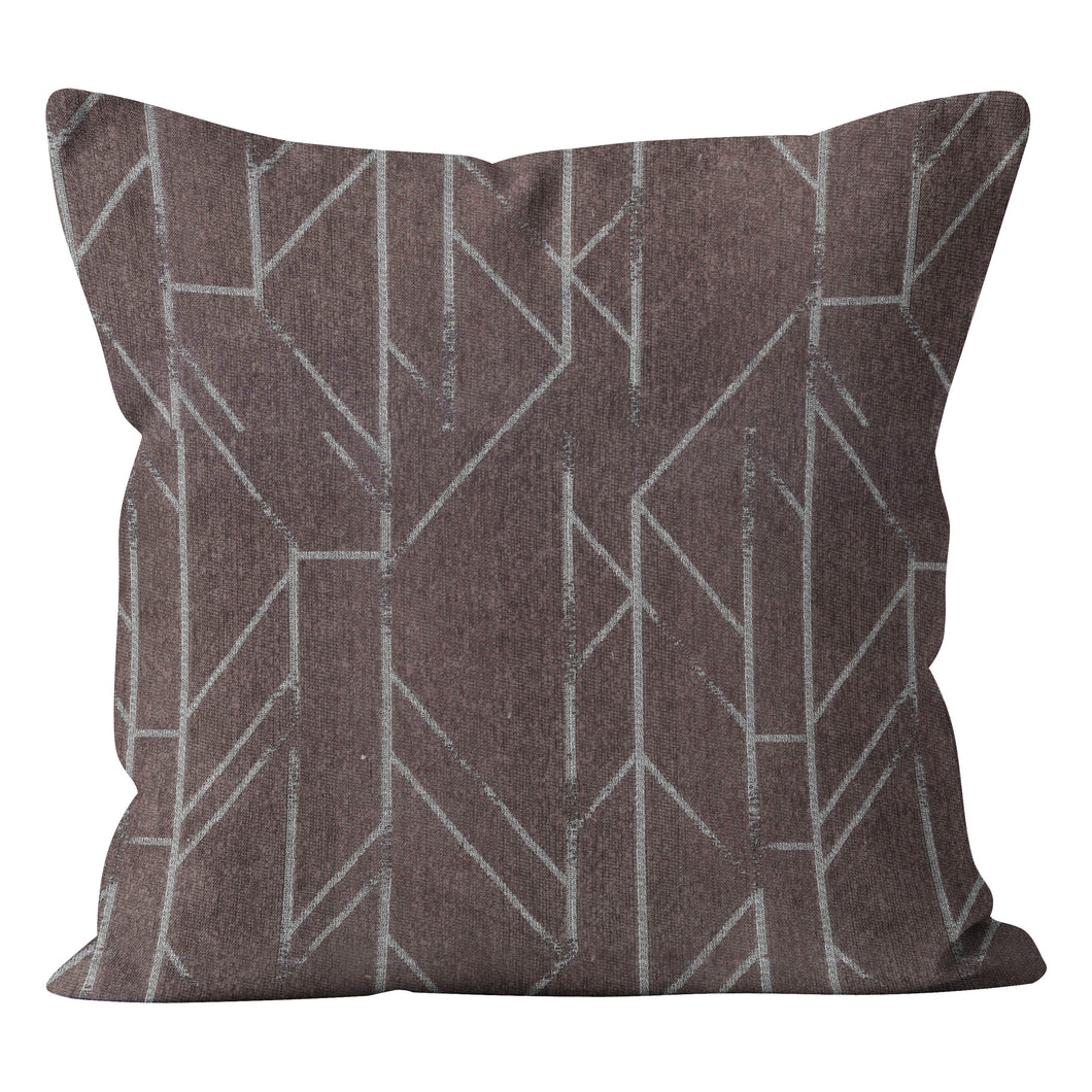 Taya Charcoal Designer Fabric Throw Cushion Pillow 