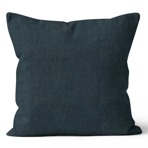 Linen Smokey Blue Throw Pillow Cushion 20x20