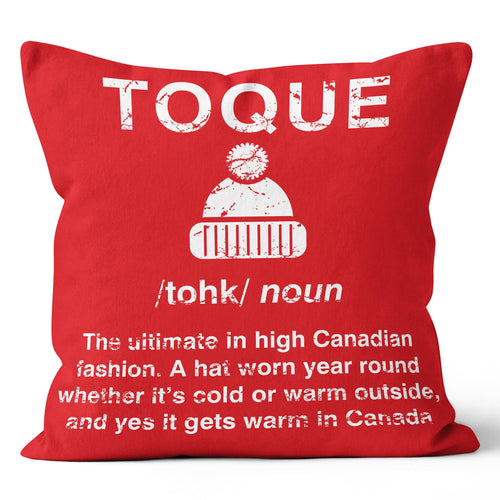 Red and Black Toque Canada Throw Cushion Pillow
