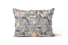 Load image into Gallery viewer, Grey Cube Pillow Cover
