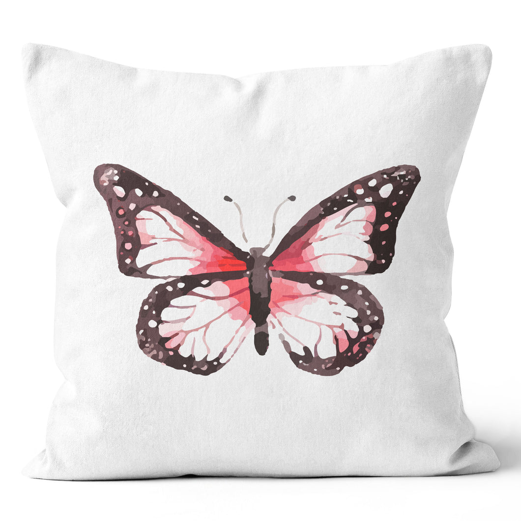 Pink Black Butterfly Pillow Cover