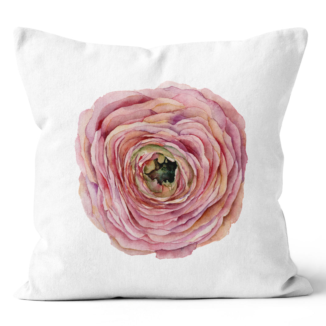 Pink Big Flower Pillow Cover