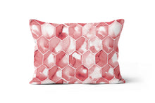 Load image into Gallery viewer, Pink White Hexagons Pillow Cover
