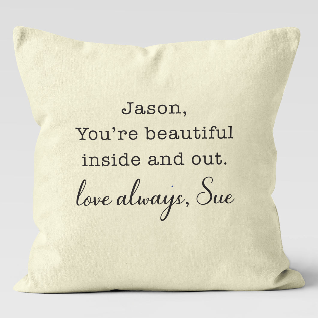 Romantic Personalized Custom Pillow Cover