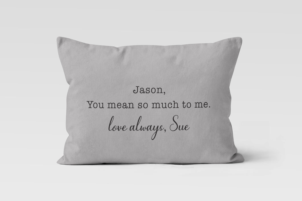 Romantic Lumbar, Personalized Custom Pillow Cover